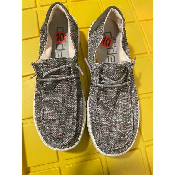 Hey Dude Wendy sox Antique Rose slide ons size 10 - Picture 1 of 9